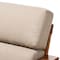 Baxton Studio Larissa Cherry Finished Wood and Beige High Back Lounge Chair 145-8753 - alternate 6